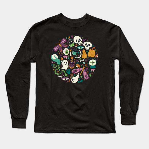 Spooky Night Long Sleeve T-Shirt by Anna Deegan